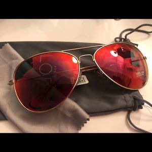 Hot Pink Aviator Sunglasses